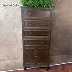 Modern Minimalist Solid Wood Rectangular Storage Cabinet 3/4-Drawer For Living Room