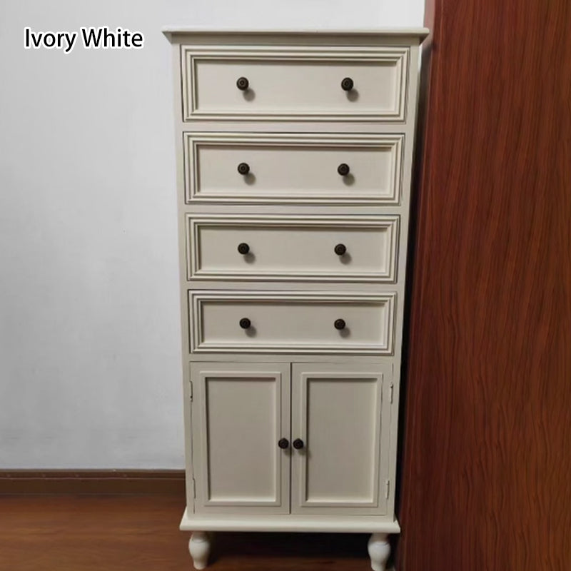 Modern Minimalist Solid Wood Rectangular Storage Cabinet 3/4-Drawer For Living Room