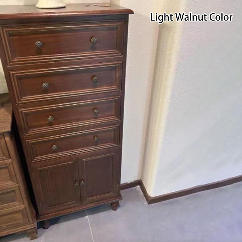 Modern Minimalist Solid Wood Rectangular Storage Cabinet 3/4-Drawer For Living Room