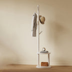 Modern Minimalist Tree-Shaped Cylindrical Round Pine Wood Medium Density Fiberboard Hall Tree For Bedroom & Entryways
