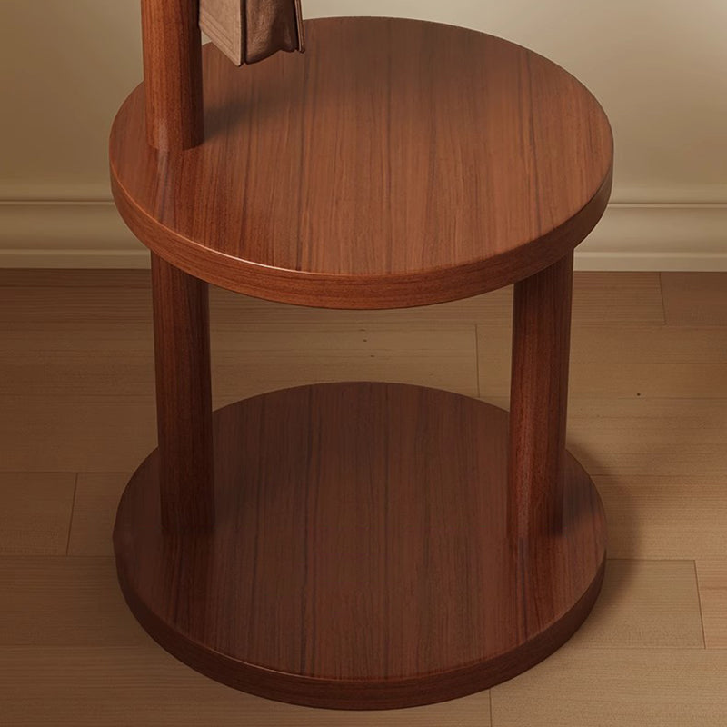 Modern Minimalist Tree-Shaped Cylindrical Round Pine Wood Medium Density Fiberboard Hall Tree For Bedroom & Entryways