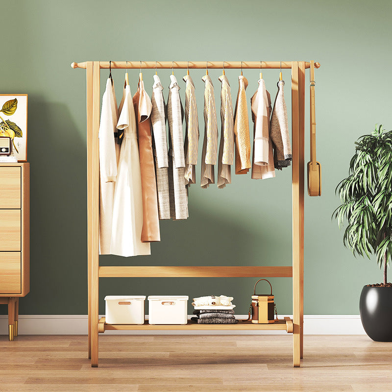 Contemporary Scandinavian Rectangular Triangle Nan Bamboo Hall Tree 1/2 Tier For Bedroom & Entryways