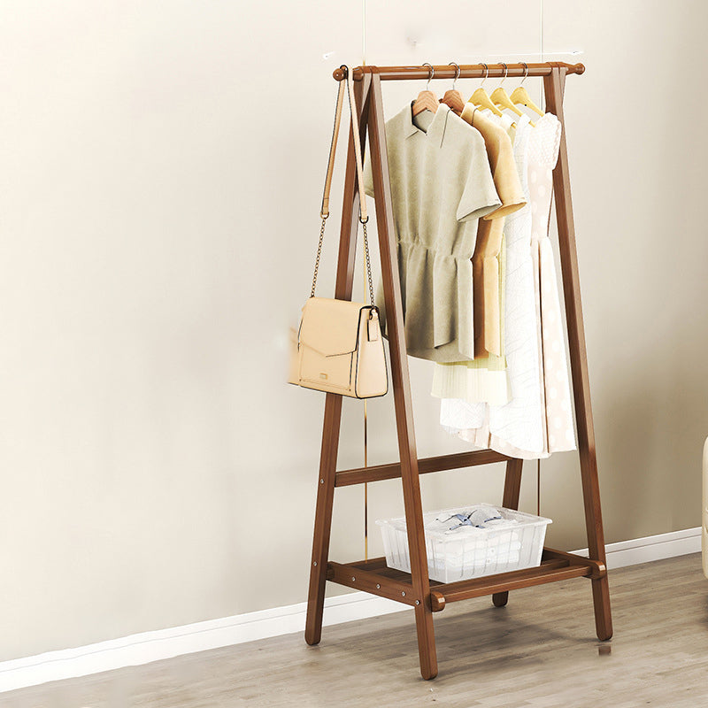Contemporary Scandinavian Rectangular Triangle Nan Bamboo Hall Tree 1/2 Tier For Bedroom & Entryways