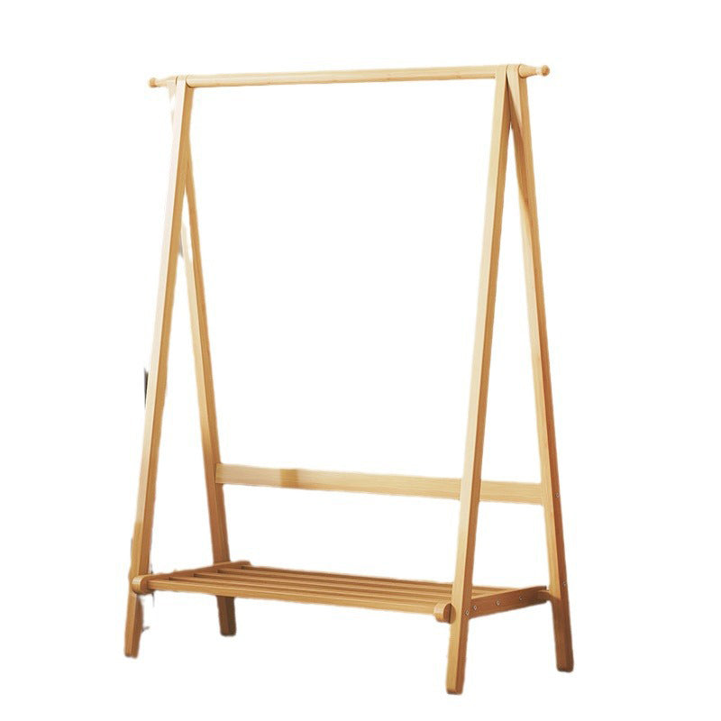 Burro perchero nórdico contemporáneo de bambú nan, rectangular y triangular, de 1/2 nivel para dormitorios y recibidores