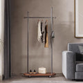 Modern Minimalist Rectangular Carbon Steel Medium Density Fiberboard Movable Hall Tree For Bedroom & Entryways