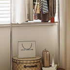 Modern Minimalist Rectangular Carbon Steel Medium Density Fiberboard Movable Hall Tree For Bedroom & Entryways
