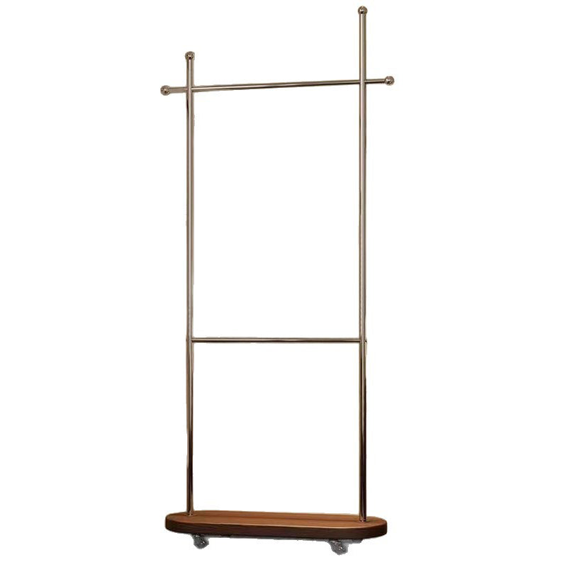 Modern Minimalist Rectangular Carbon Steel Medium Density Fiberboard Movable Hall Tree For Bedroom & Entryways