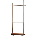 Modern Minimalist Rectangular Carbon Steel Medium Density Fiberboard Movable Hall Tree For Bedroom & Entryways