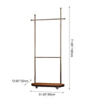 Modern Minimalist Rectangular Carbon Steel Medium Density Fiberboard Movable Hall Tree For Bedroom & Entryways