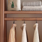 Modern Minimalist Rectangular Trapezoidal Pine Wood Rubberwood Solid Multi-layer Board Hall Tree 1/2 Drawer For Bedroom & Entryways