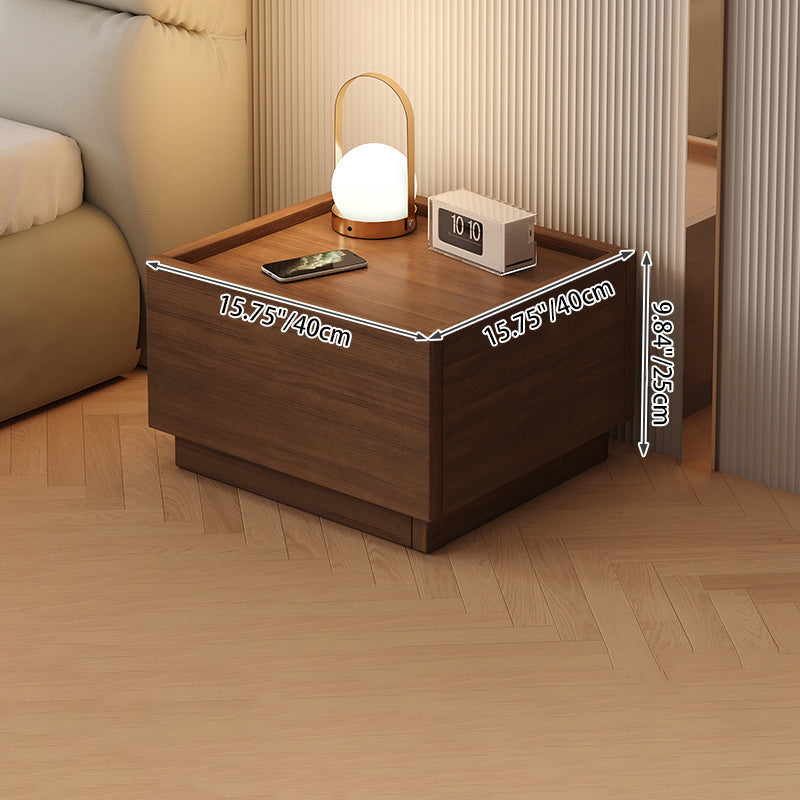 Modern Minimalist Rectangular Medium Density Fiberboard Modular Nightstand 1-Tier For Bedroom