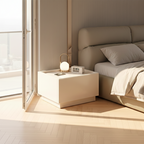 Modern Minimalist Rectangular Medium Density Fiberboard Modular Nightstand 1-Tier For Bedroom