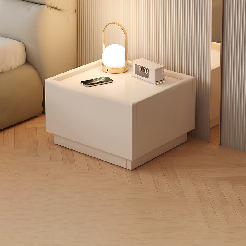 Modern Minimalist Rectangular Medium Density Fiberboard Modular Nightstand 1-Tier For Bedroom