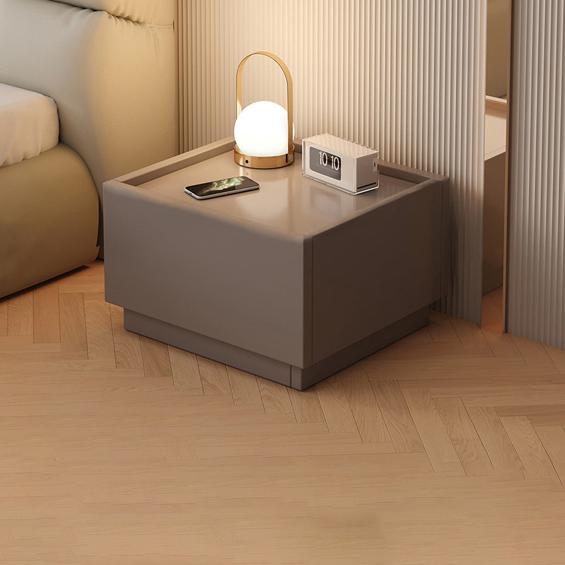 Modern Minimalist Rectangular Medium Density Fiberboard Modular Nightstand 1-Tier For Bedroom