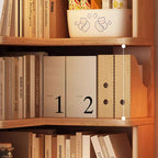 Modern Minimalist Rectangular Rubberwood Eco-Friendly Board Bookshelf Corner Shelf Unit 5/6 Tiers For Home & Office
