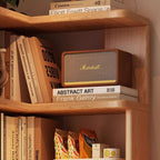 Modern Minimalist Rectangular Rubberwood Eco-Friendly Board Bookshelf Corner Shelf Unit 5/6 Tiers For Home & Office