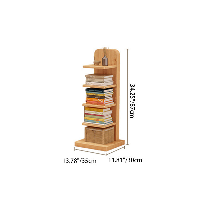 Estantería rectangular moderna minimalista de madera maciza con 5/9 niveles para sala de estar