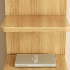 Estantería rectangular moderna minimalista de madera maciza con 5/9 niveles para sala de estar