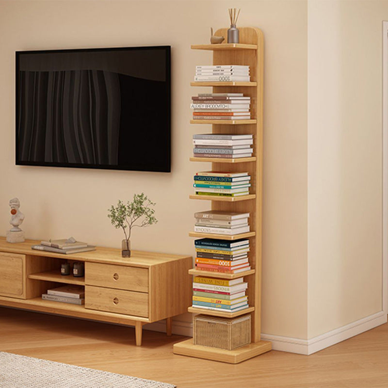 Estantería rectangular moderna minimalista de madera maciza con 5/9 niveles para sala de estar