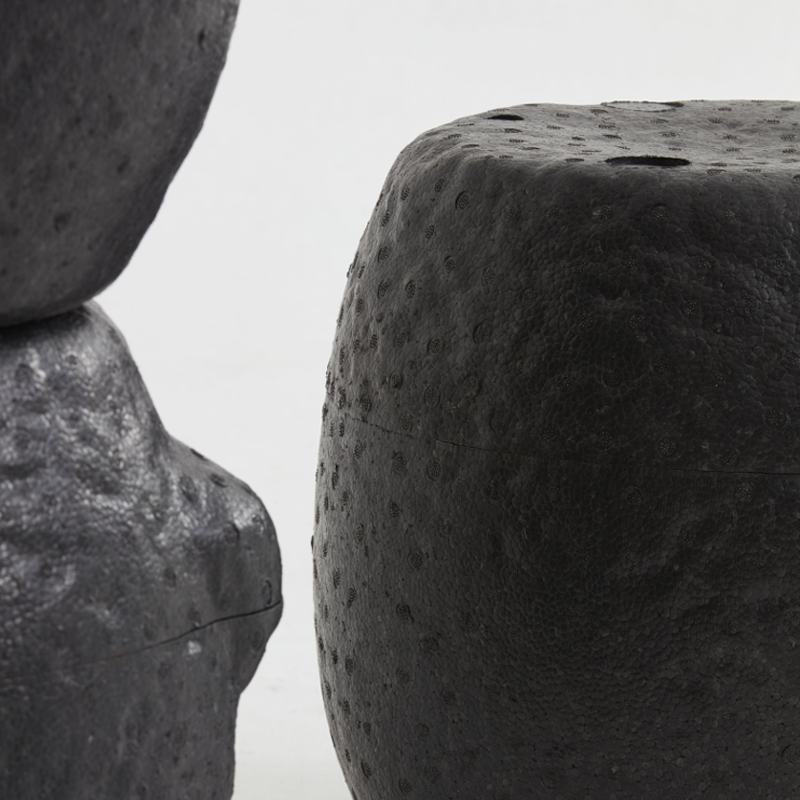 Taburete otomano/mesa auxiliar de almacenamiento de EPP estilo piedra oriental ultraligero para interiores y exteriores