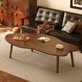 Traditional Vintage Round High-Density Board Solid Wood Coffee Table 1/2-Tier For Living Room