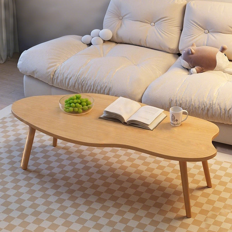Traditional Vintage Round High-Density Board Solid Wood Coffee Table 1/2-Tier For Living Room