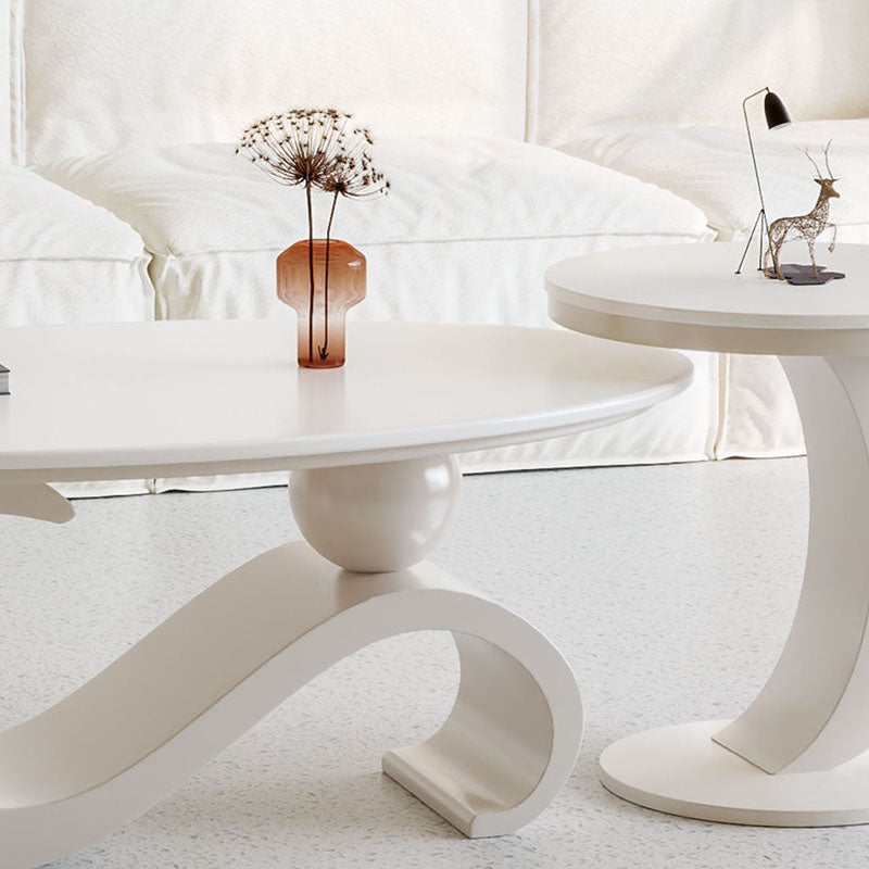Mesa de centro ovalada contemporánea escandinava con base de acero al carbono y cubierta de piedra para sala de estar