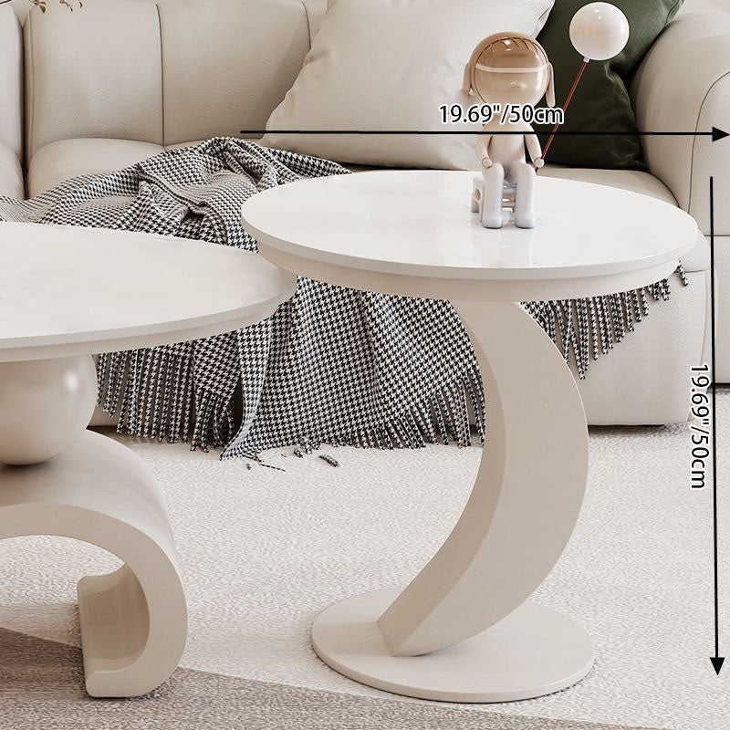 Mesa de centro ovalada contemporánea escandinava con base de acero al carbono y cubierta de piedra para sala de estar