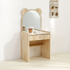 Elegante Juego de Escritorio y Silla Rectangular de Madera de Pino para Niños con 1 Cajón – Muebles de Dormitorio Contemporáneos