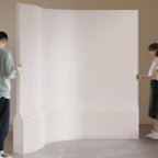 Divisor de habitación extensible de acrílico y papel kraft rectangular moderno Art Déco para sala de estar