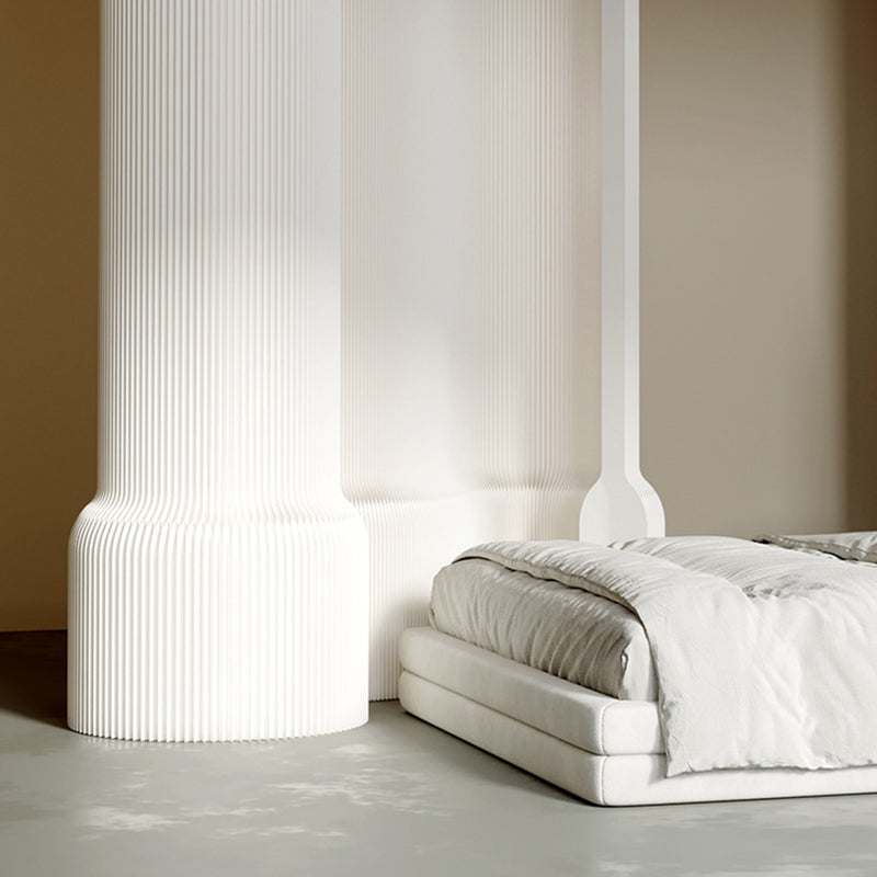 Divisor de habitación extensible de acrílico y papel kraft rectangular moderno Art Déco para sala de estar