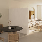 Divisor de habitación extensible de acrílico y papel kraft rectangular moderno Art Déco para sala de estar