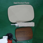 Mesa auxiliar giratoria escandinava contemporánea de altura regulable de tablero de fibra de densidad media con cuero de silla rectangular para sala de estar