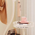 Contemporary Creative Round Tree-Shaped Carbon Steel Marble Hall Tree For Bedroom & Entryways