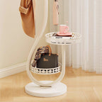 Contemporary Creative Round Tree-Shaped Carbon Steel Marble Hall Tree For Bedroom & Entryways