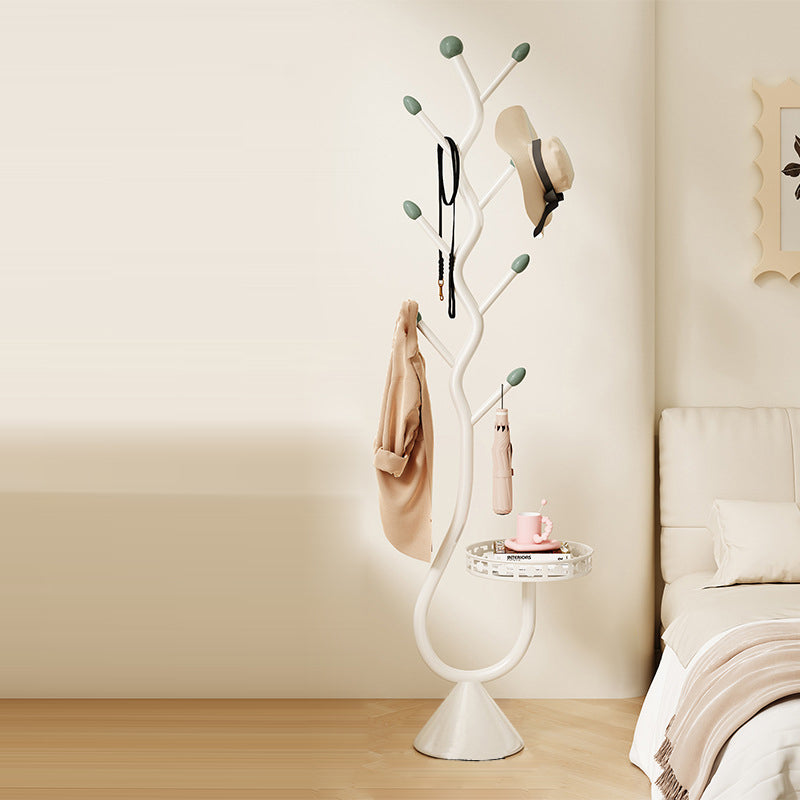 Contemporary Creative Round Tree-Shaped Carbon Steel Marble Hall Tree For Bedroom & Entryways