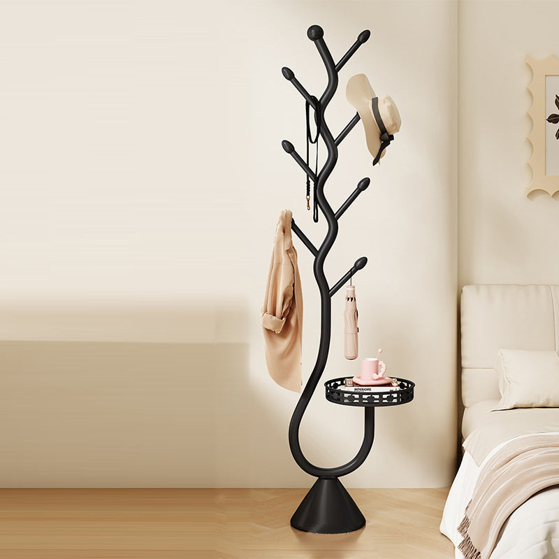 Contemporary Creative Round Tree-Shaped Carbon Steel Marble Hall Tree For Bedroom & Entryways