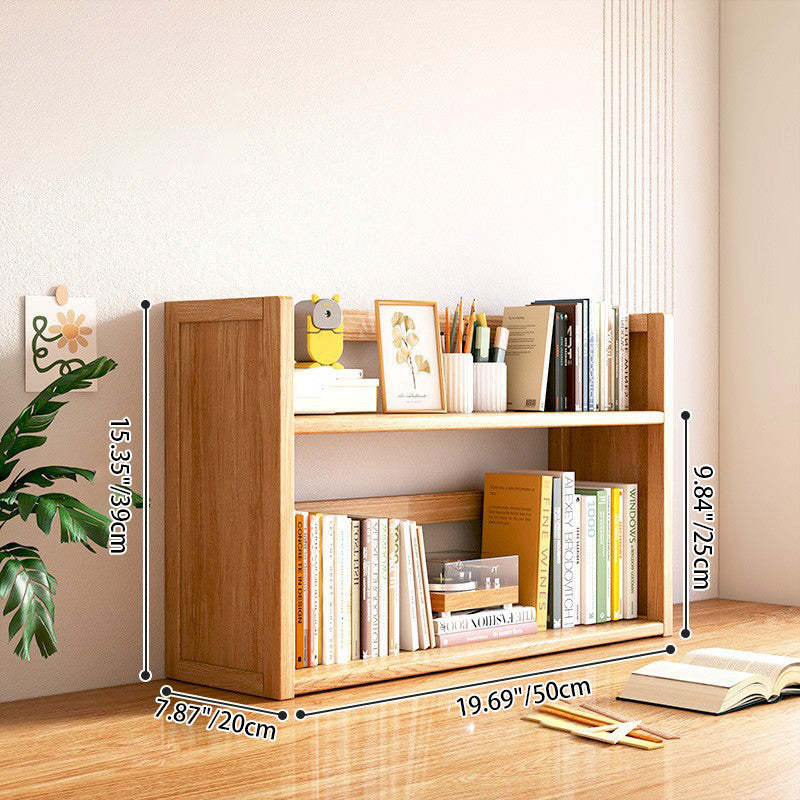 Estantería de almacenamiento rectangular contemporánea escandinava de bambú nan de fibra de densidad media con 2/3 niveles y 1 cajón para dormitorio y estudio