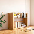 Estantería de almacenamiento rectangular contemporánea escandinava de bambú nan de fibra de densidad media con 2/3 niveles y 1 cajón para dormitorio y estudio