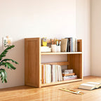 Estantería de almacenamiento rectangular contemporánea escandinava de bambú nan de fibra de densidad media con 2/3 niveles y 1 cajón para dormitorio y estudio