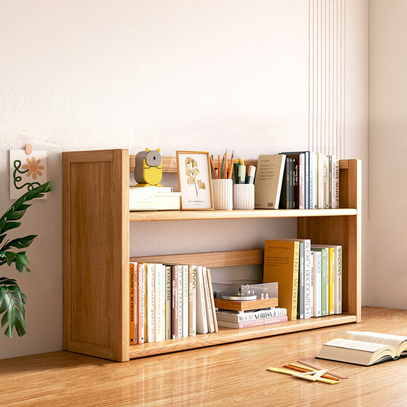 Contemporary Scandinavian Rectangular Nan Bamboo Medium-Density Fiberboard Storage Bookshelf 2/3-Tier 1-Drawer For Bedroom & Study