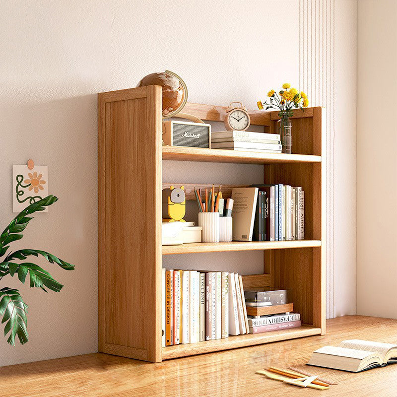 Contemporary Scandinavian Rectangular Nan Bamboo Medium-Density Fiberboard Storage Bookshelf 2/3-Tier 1-Drawer For Bedroom & Study
