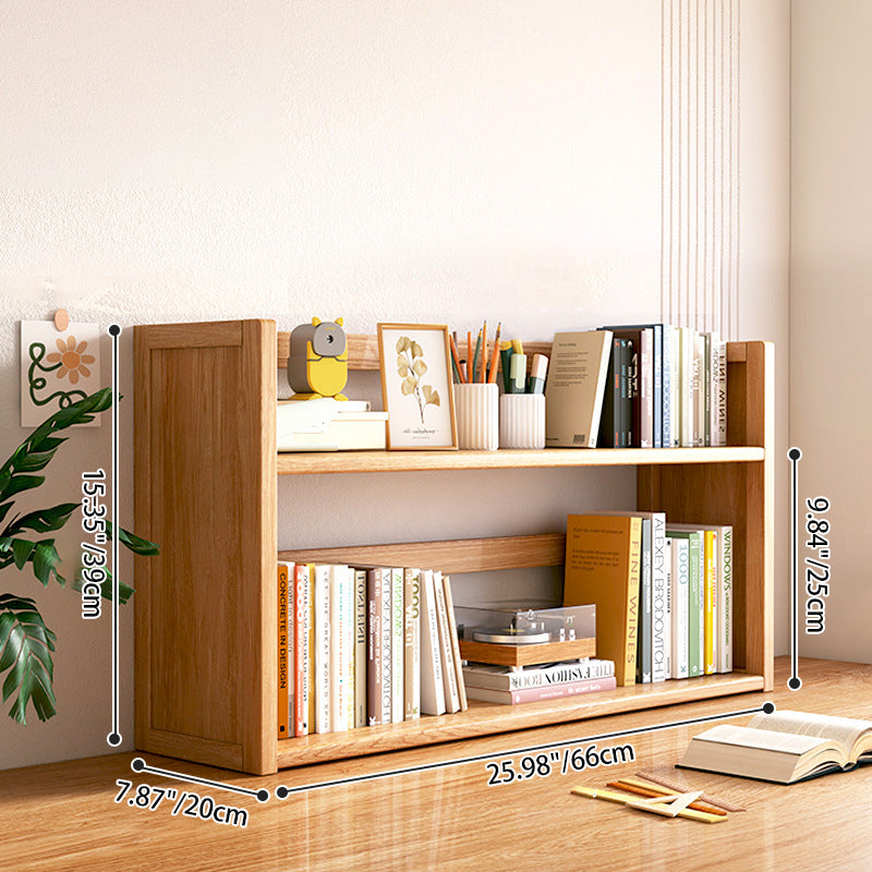 Estantería de almacenamiento rectangular contemporánea escandinava de bambú nan de fibra de densidad media con 2/3 niveles y 1 cajón para dormitorio y estudio