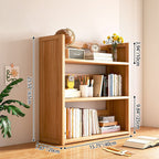Estantería de almacenamiento rectangular contemporánea escandinava de bambú nan de fibra de densidad media con 2/3 niveles y 1 cajón para dormitorio y estudio