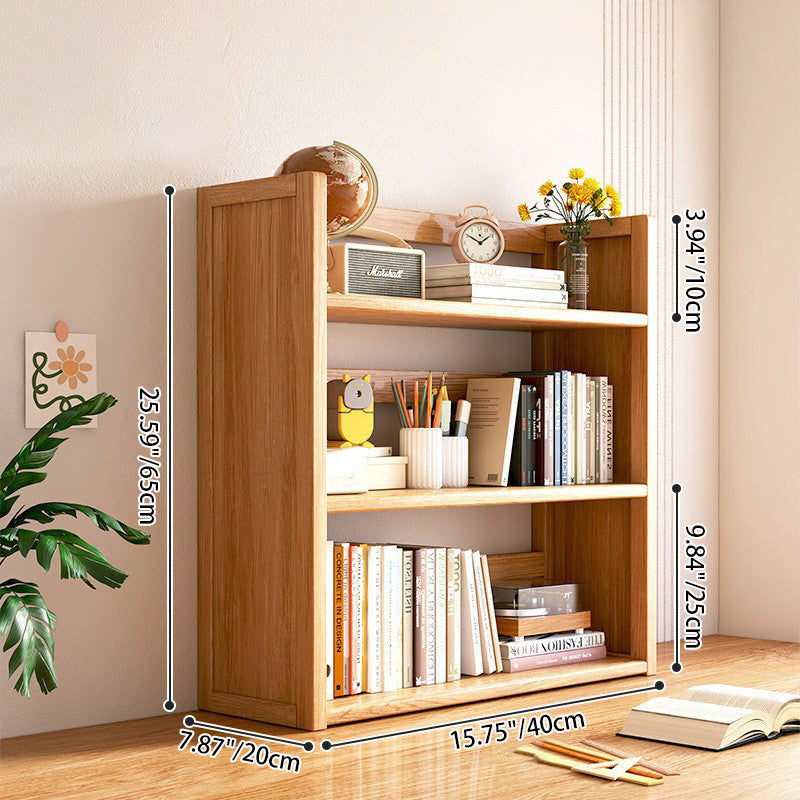 Estantería de almacenamiento rectangular contemporánea escandinava de bambú nan de fibra de densidad media con 2/3 niveles y 1 cajón para dormitorio y estudio