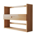 Estantería de almacenamiento rectangular contemporánea escandinava de bambú nan de fibra de densidad media con 2/3 niveles y 1 cajón para dormitorio y estudio