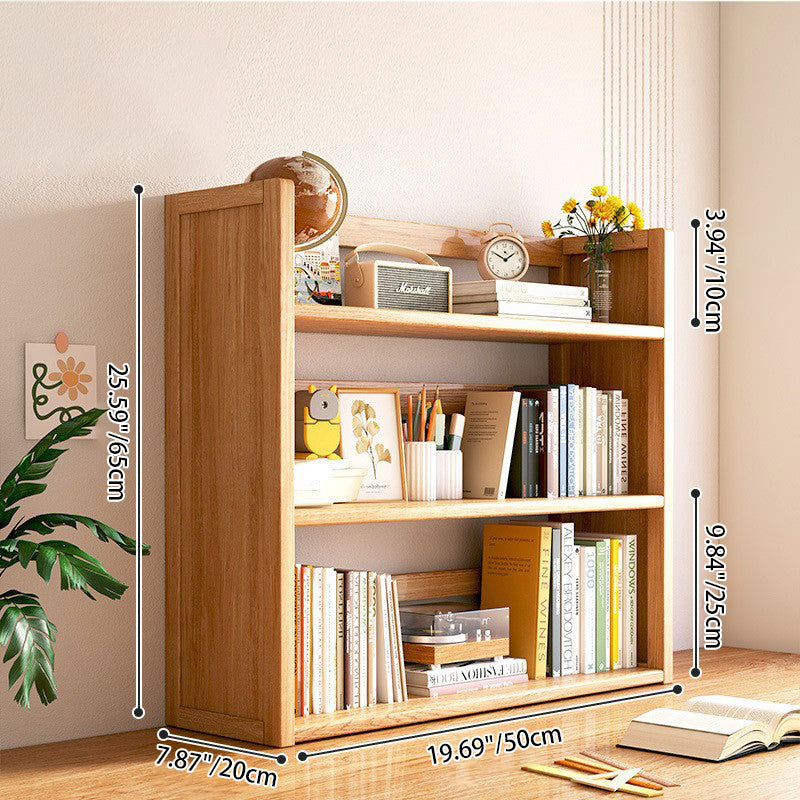 Estantería de almacenamiento rectangular contemporánea escandinava de bambú nan de fibra de densidad media con 2/3 niveles y 1 cajón para dormitorio y estudio