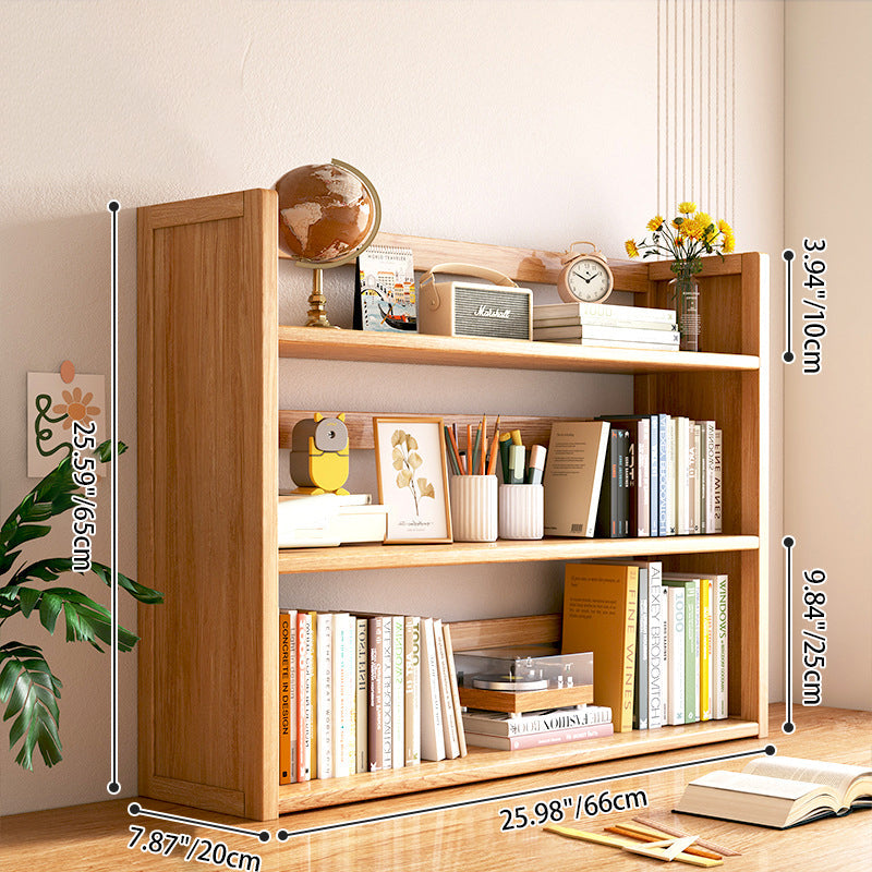 Estantería de almacenamiento rectangular contemporánea escandinava de bambú nan de fibra de densidad media con 2/3 niveles y 1 cajón para dormitorio y estudio