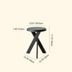 Classic Vintage Round Side Table in Solid Pine Wood – Traditional Living Room Accent