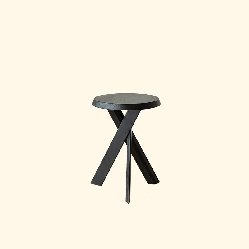 Classic Vintage Round Side Table in Solid Pine Wood – Traditional Living Room Accent